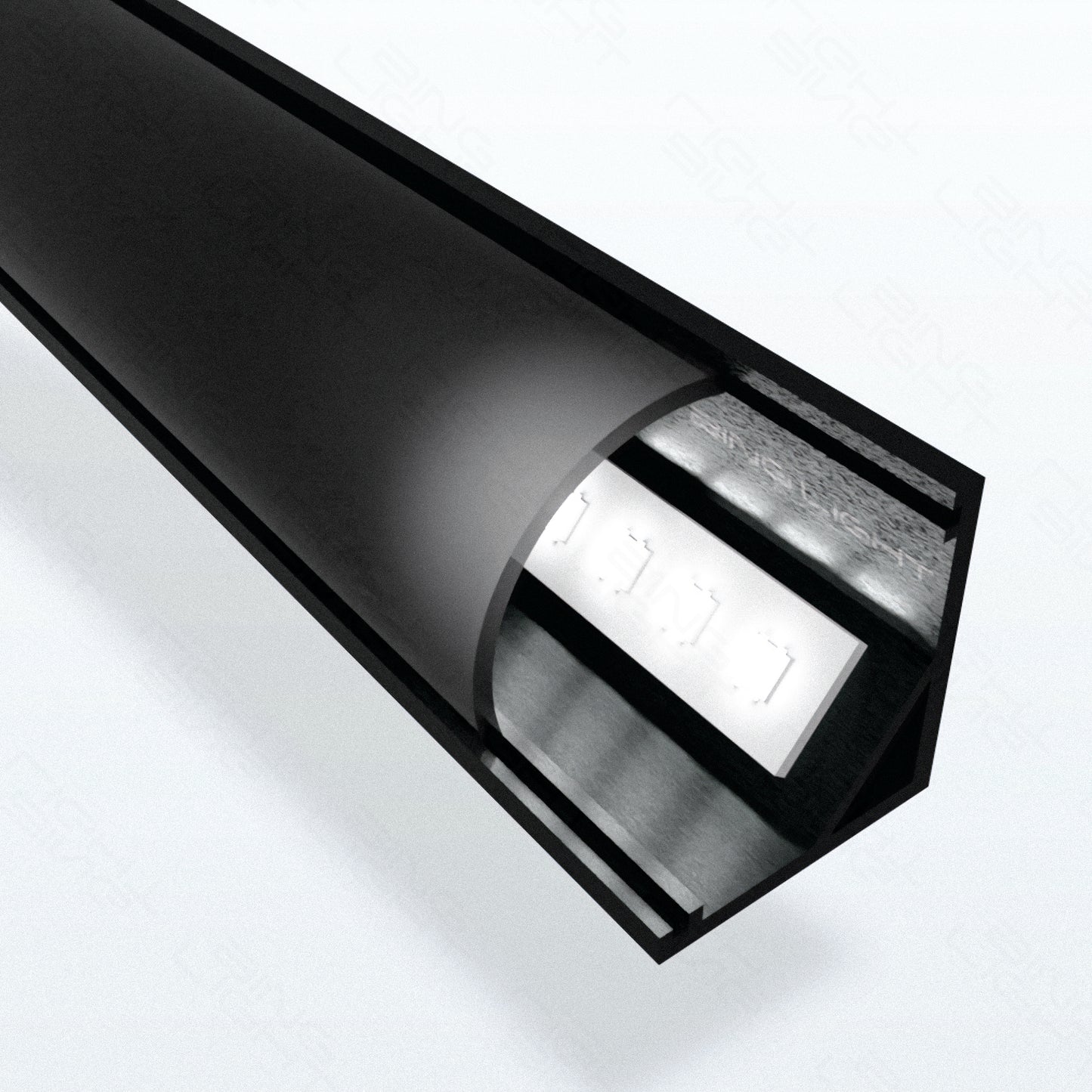 Black Corner Aluminium Channel 601BK