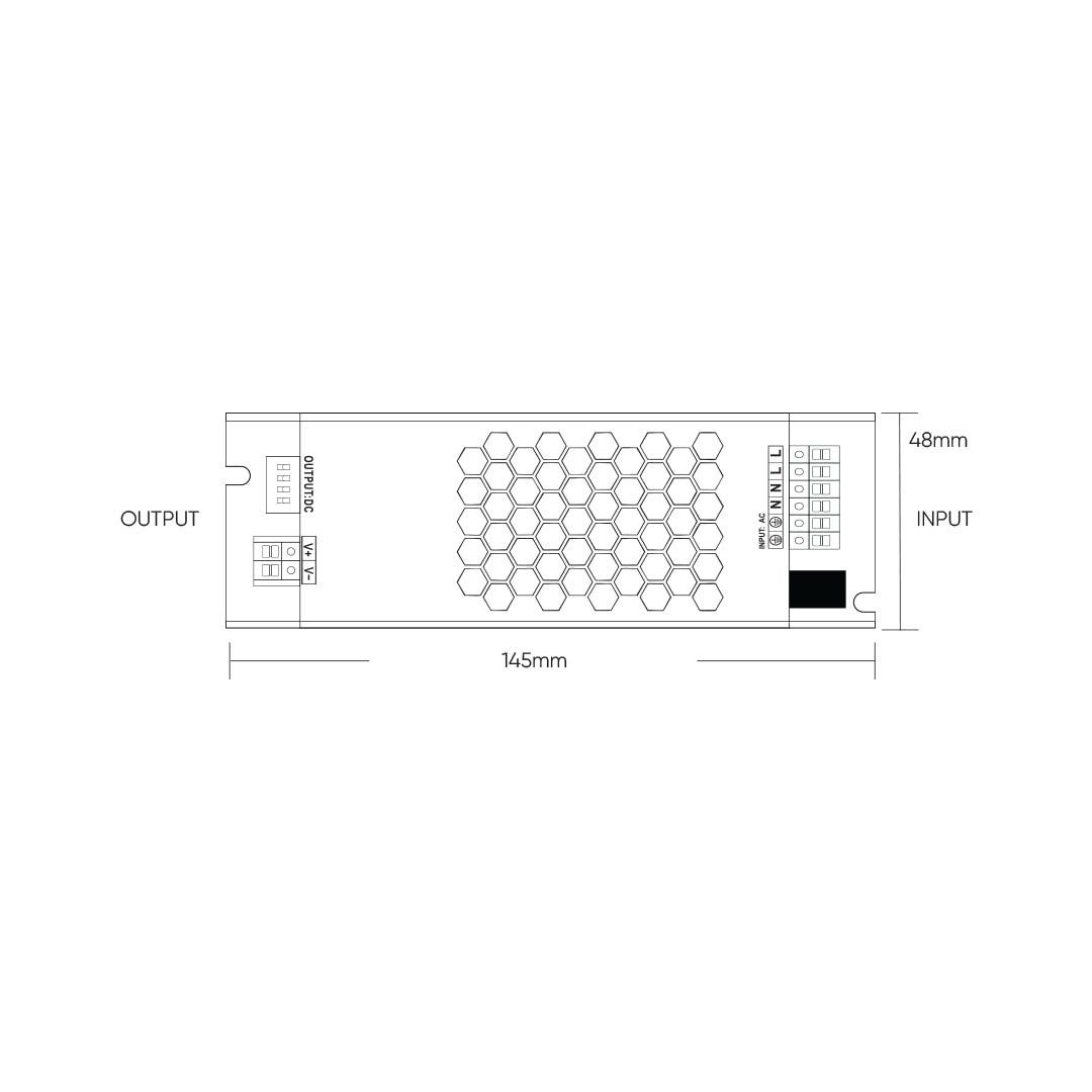 12V Slim Cage Power Supply